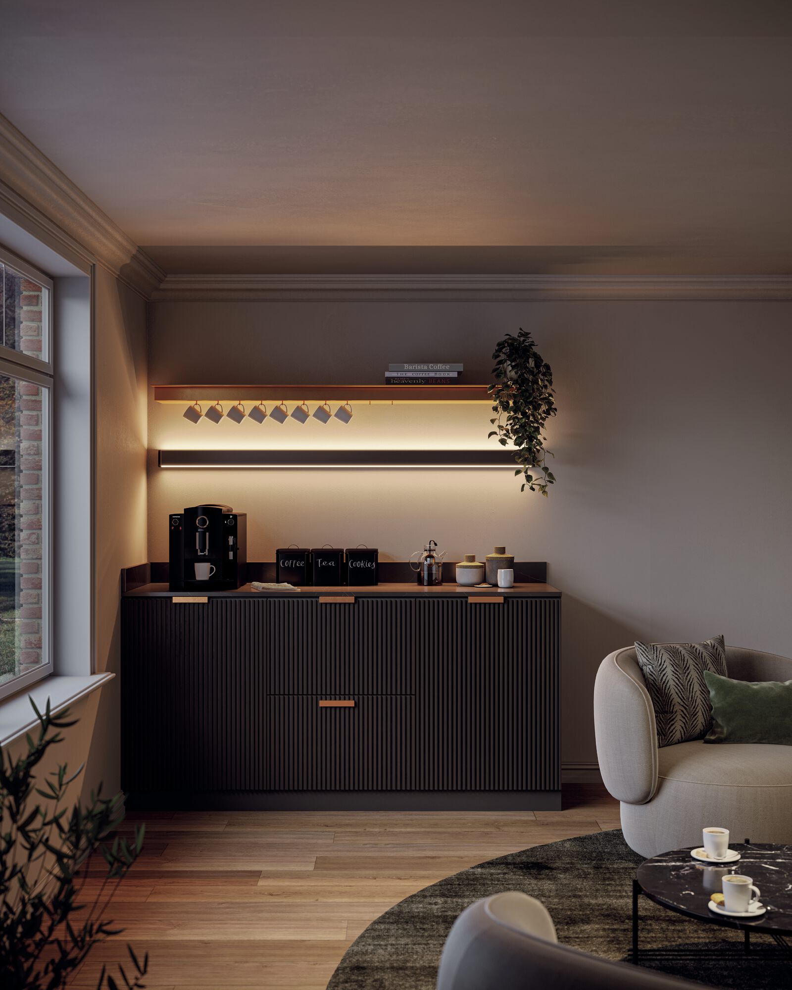 NOVY Designleuchte kleine Küchenzeile Teeküche